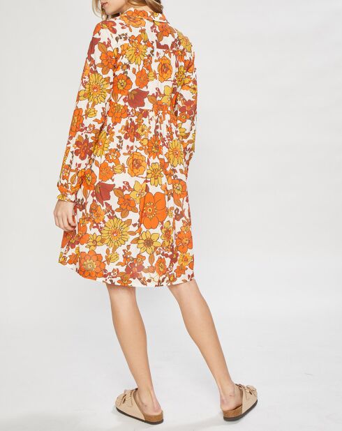 Danae oranje korte jurk