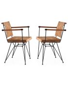 2 Chaises Penyez marron - 52x52x82 cm