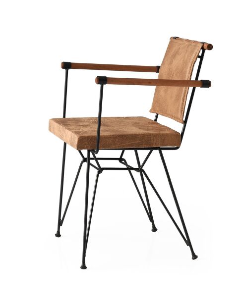 2 Chaises Penyez marron - 52x52x82 cm