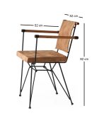2 Chaises Penyez marron - 52x52x82 cm