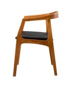 Chaise Albero noyer/noir - 50x70x53 cm