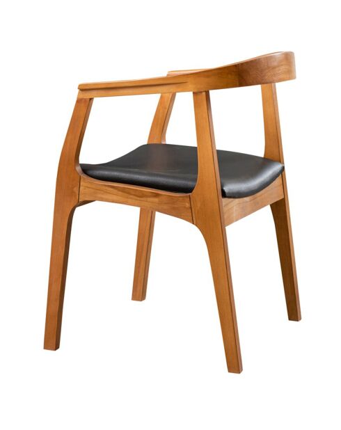 Chaise Albero noyer/noir - 50x70x53 cm