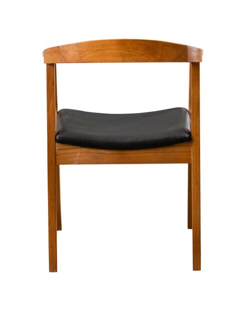 Chaise Albero noyer/noir - 50x70x53 cm