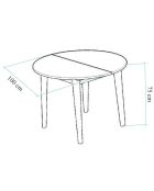 Tables extensible + 4 Chaises Vina pin/anthracite