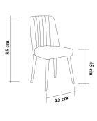 Tables extensible + 4 Chaises Vina pin/anthracite