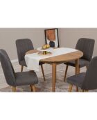Tables extensible + 4 Chaises Vina pin/anthracite