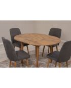 Tables extensible + 4 Chaises Vina pin/anthracite