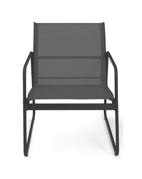 Muebles de jardín de 6 plazas en textileno gris