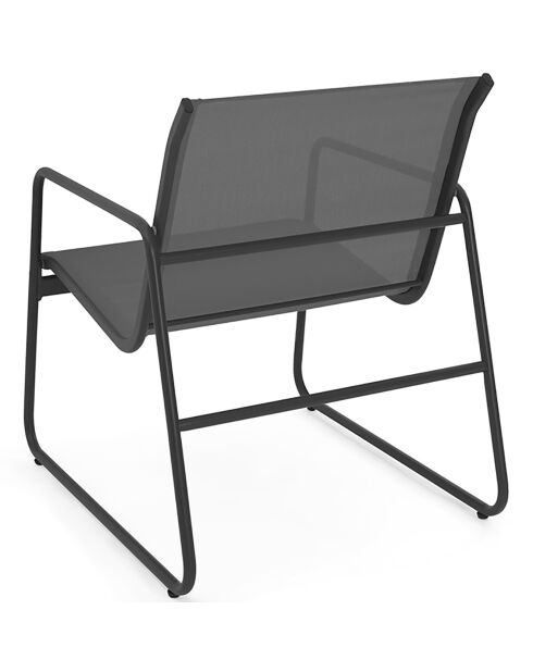 Muebles de jardín de 6 plazas en textileno gris