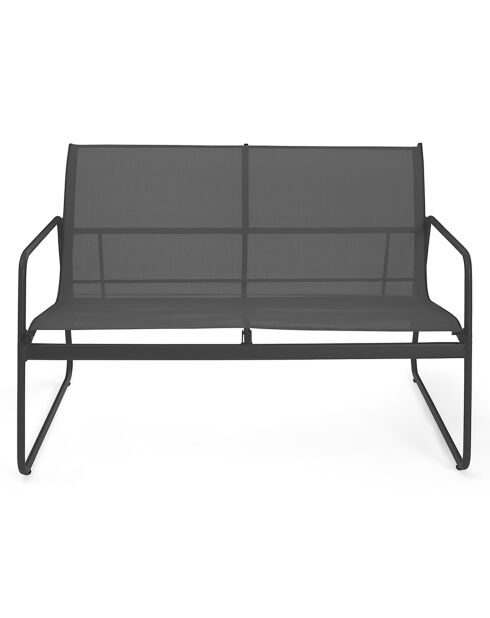 Muebles de jardín de 6 plazas en textileno gris