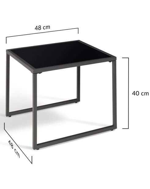 Salon de jardin d'angle Tropéa 8 places en métal et cordage gris