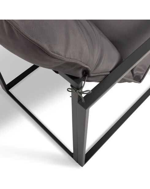 Salon de jardin d'angle Tropéa 8 places en métal et cordage gris