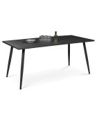 Table de jardin acier 180cm grise - 180x90x77 cm