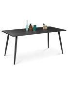Table de jardin acier 180cm grise - 180x90x77 cm