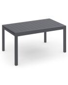 Table de jardin extensible en polywood 135-270cm gris anthracite - 135/270x80x73 cm