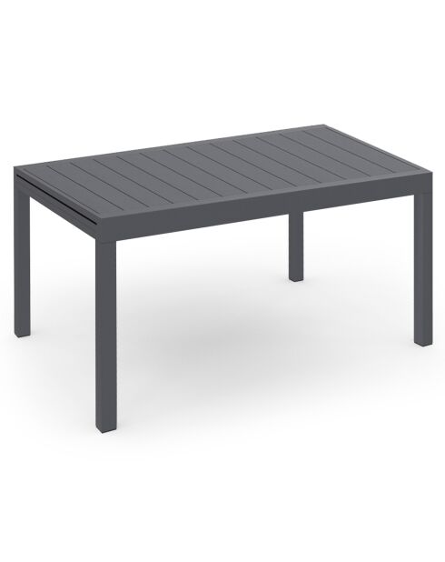 Table de jardin extensible en polywood 135-270cm gris anthracite - 135/270x80x73 cm