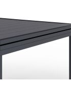 Table de jardin extensible en polywood 135-270cm gris anthracite - 135/270x80x73 cm