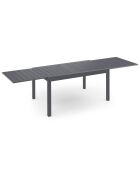 Table de jardin extensible en polywood 135-270cm gris anthracite - 135/270x80x73 cm