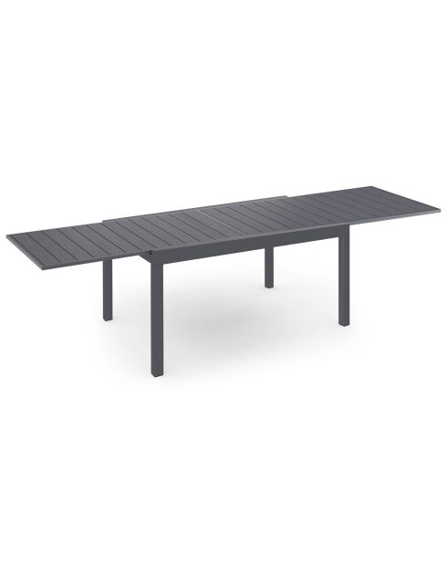 Table de jardin extensible en polywood 135-270cm gris anthracite - 135/270x80x73 cm