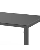 Table de jardin Formentera en verre trempé gris - 240x90x73 cm