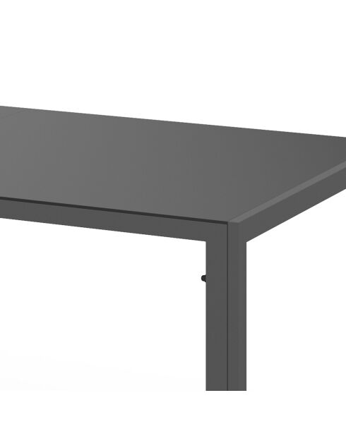 Table de jardin Formentera en verre trempé gris - 240x90x73 cm