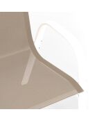 Mobili da giardino Minorca a 8 posti in textilene e vetro temperato bianco/beige