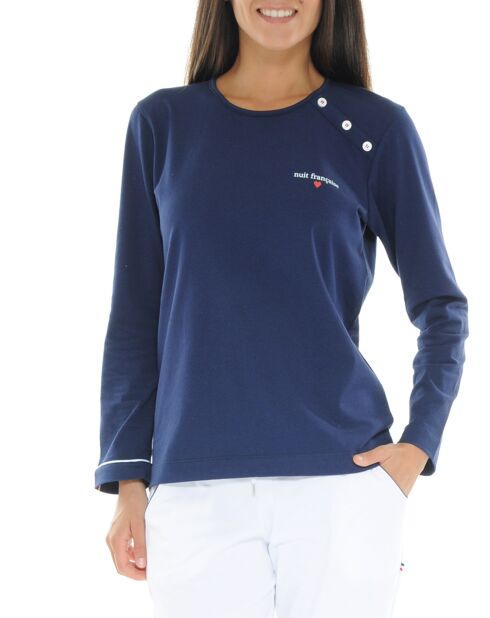 Haut manches longues Forezienne bleu marine