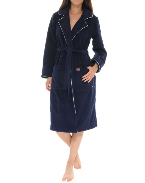 Robe de chambre longue Costelloise bleu marine