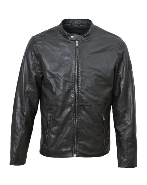 Veste en Cuir Max noire