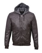 Veste en Cuir Tristan marron
