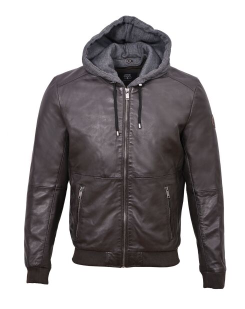 Veste en Cuir Tristan marron