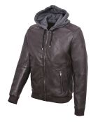 Veste en Cuir Tristan marron