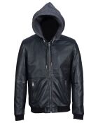 Chaqueta negra de piel Tristan