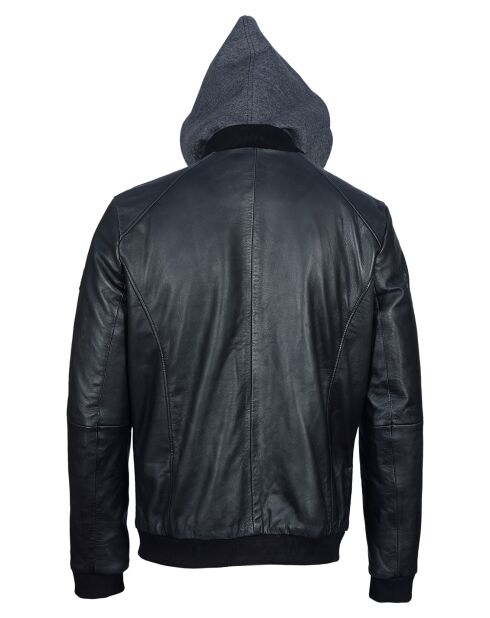 Chaqueta negra de piel Tristan