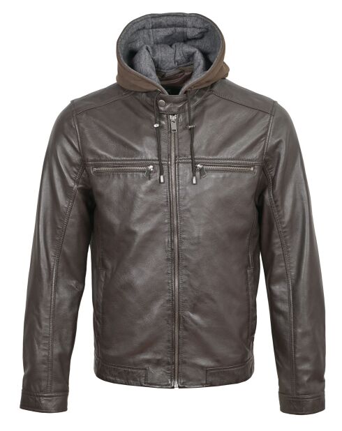 Veste en Cuir Joe marron