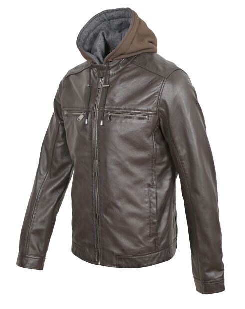 Veste en Cuir Joe marron
