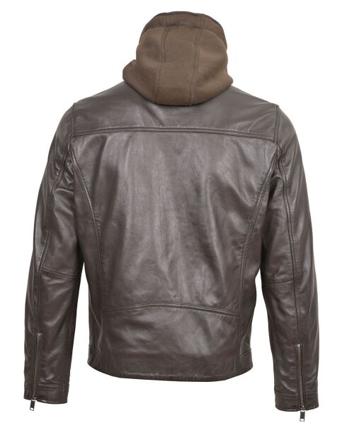 Veste en Cuir Joe marron