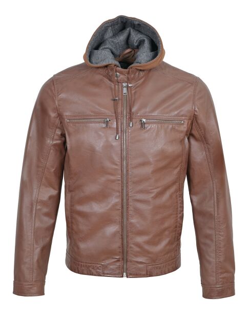 Veste en Cuir Joe cognac