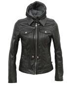 Veste en Cuir Paola noire