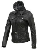 Veste en Cuir Paola noire