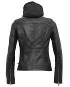 Veste en Cuir Paola noire