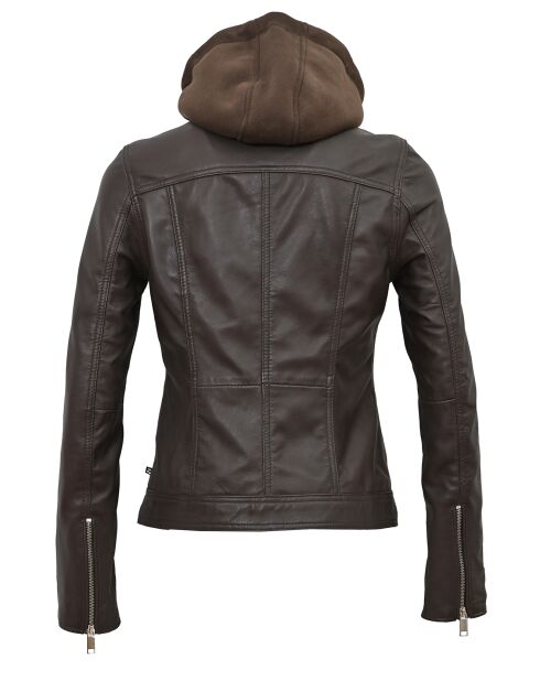 Veste en Cuir Paola marron