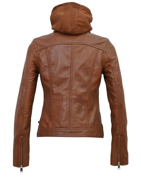 Veste en Cuir Paola cognac