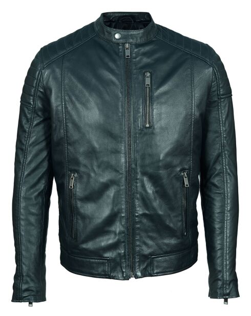 Veste en Cuir Marc bleue