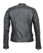 Veste en Cuir Margaret noire