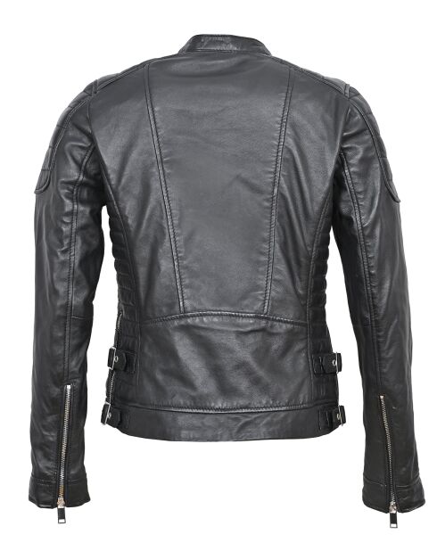 Veste en Cuir Margaret noire