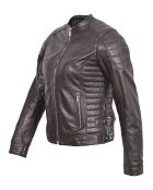 Veste en Cuir Margaret marron