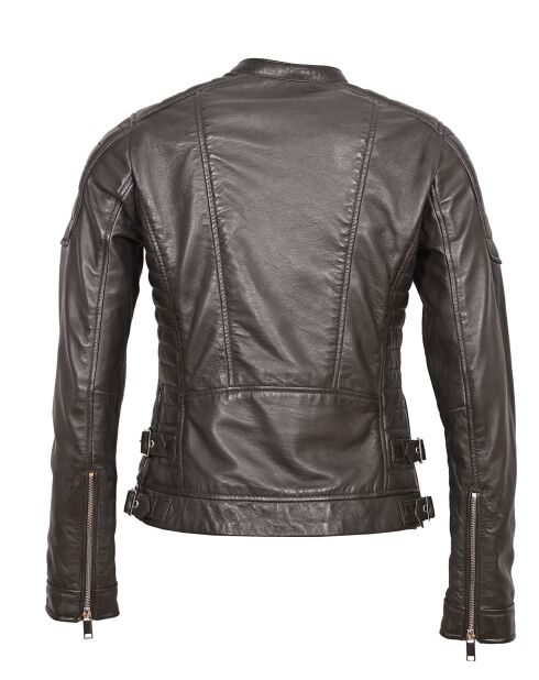 Veste en Cuir Margaret marron