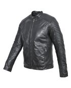 Giacca in pelle nera Lewis