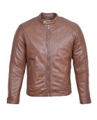 Veste en Cuir Lewis cognac